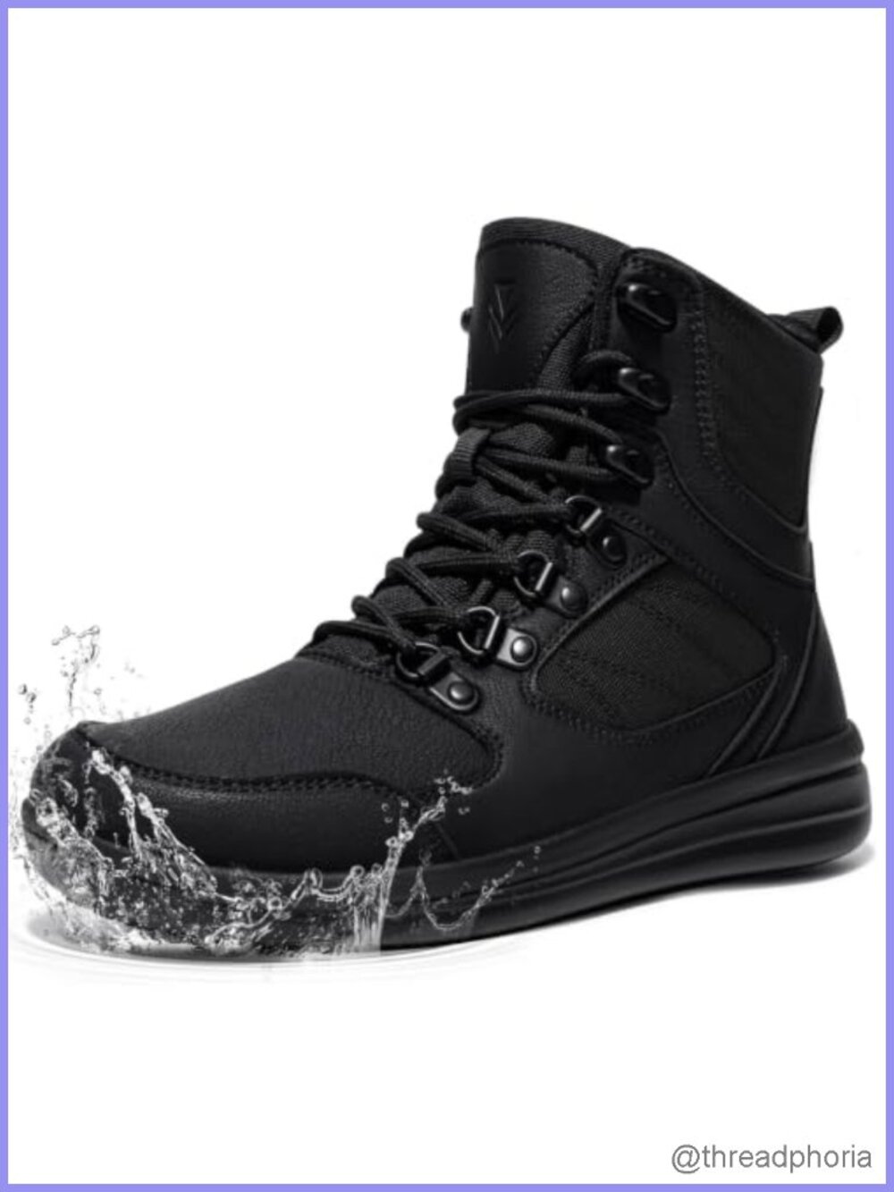 Waterproof Hiking Boots Faux Leather Non Slip Ankle Work Boots
